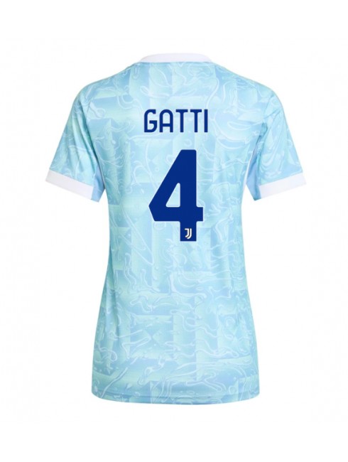 Ženski Nogometna dresi replika Juventus Federico Gatti #4 Gostujoči 2025-26 Kratek rokav Ženski Nogometna dresi replika Juventus Federico Gatti #4 Gostujoči 2025-26 Kratek rokav